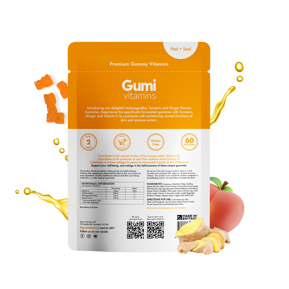 Gumi Vitamins Defence - Ashwagandha, Turmeric & Ginger Gummies